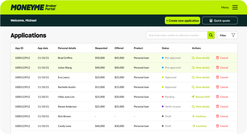 Broker refinance feature
